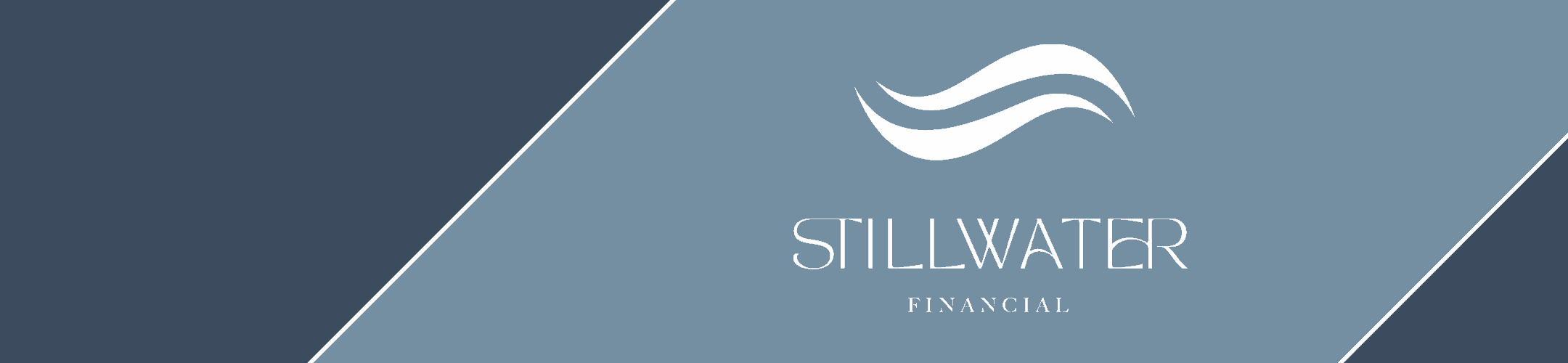 A sleek and modern financial company logo featuring an abstract wave symbol, with the name 