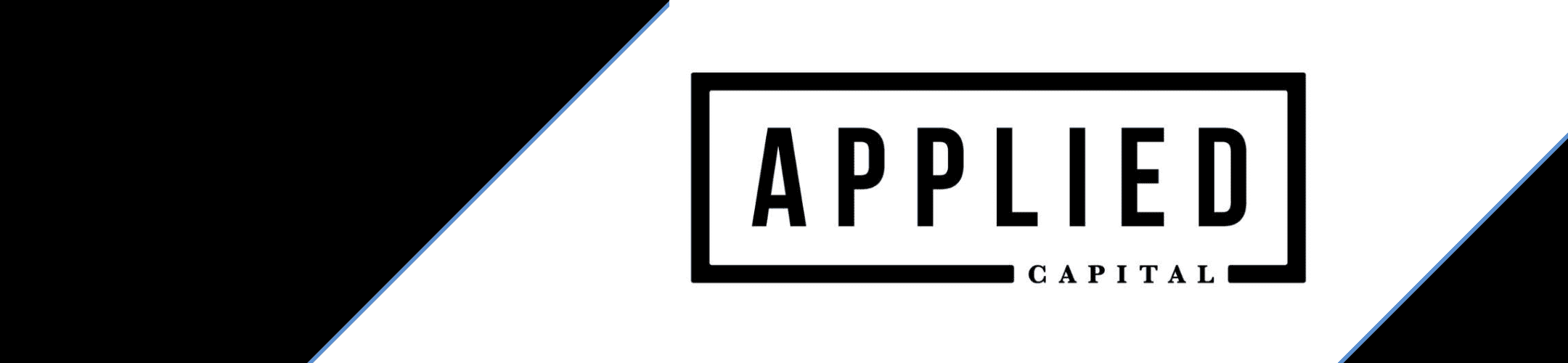 Logo with a diagonal black and white color scheme. The text 